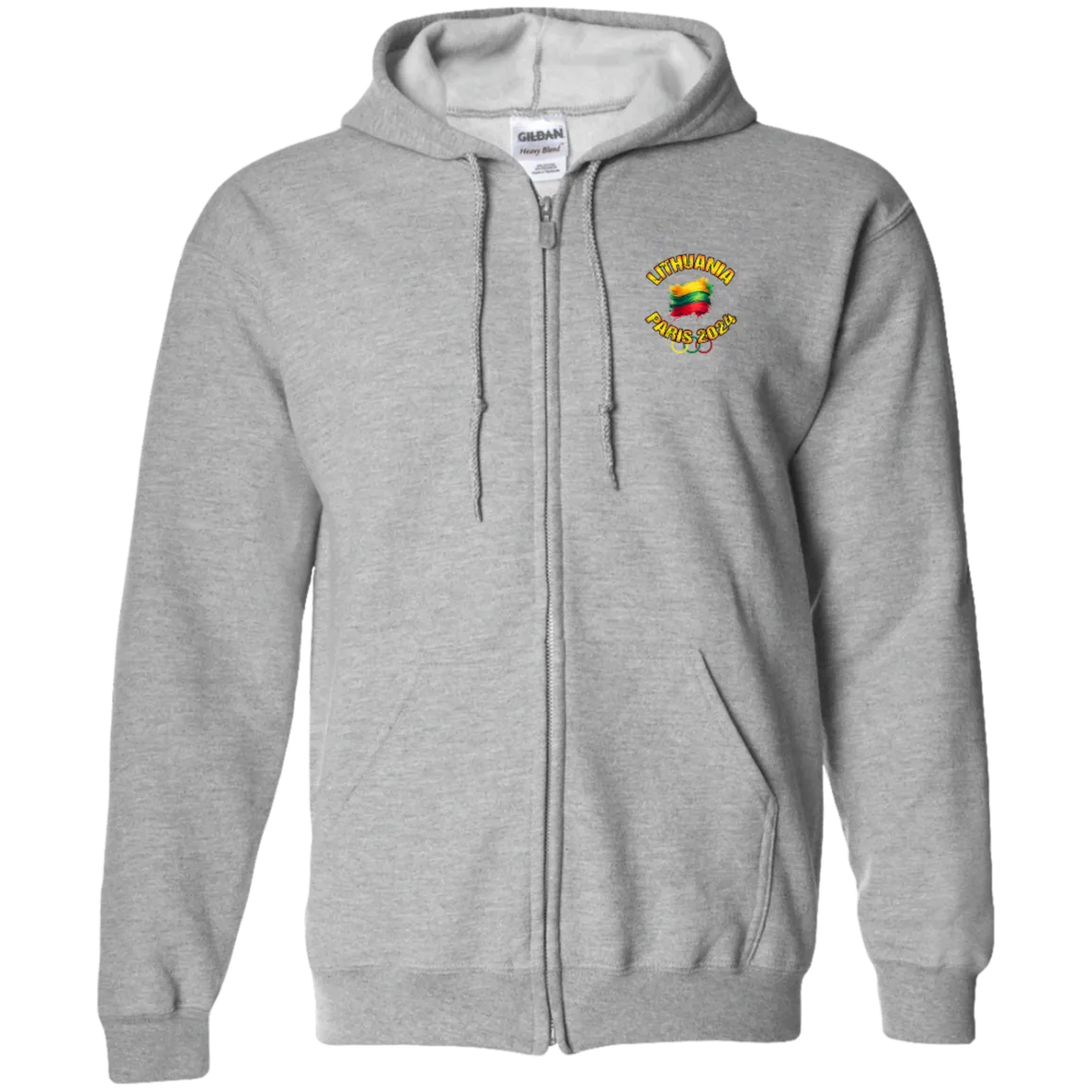 Team Lithuania 2024 Olympics - Men/Women Unisex Comfort Full-Zip Hoodie