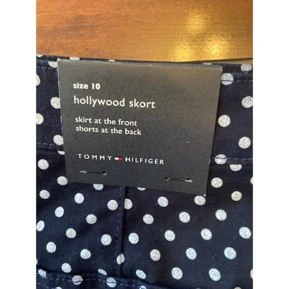 Tommy Hilfiger Women s Dot Print Skort Navy Size 10 NWTs