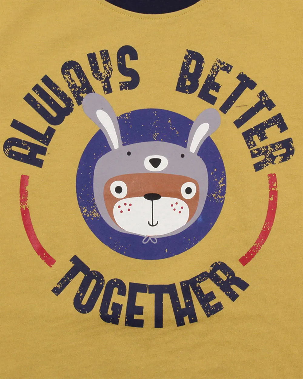Yellow Always Better Together Slogan Print T-Shirt